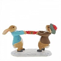 Beatrix Potter - Peter Rabbit and Benjamin Pulling a Cracker