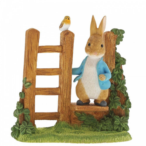 Peter Rabbit on Wooden Stile - Beatrix Potter 