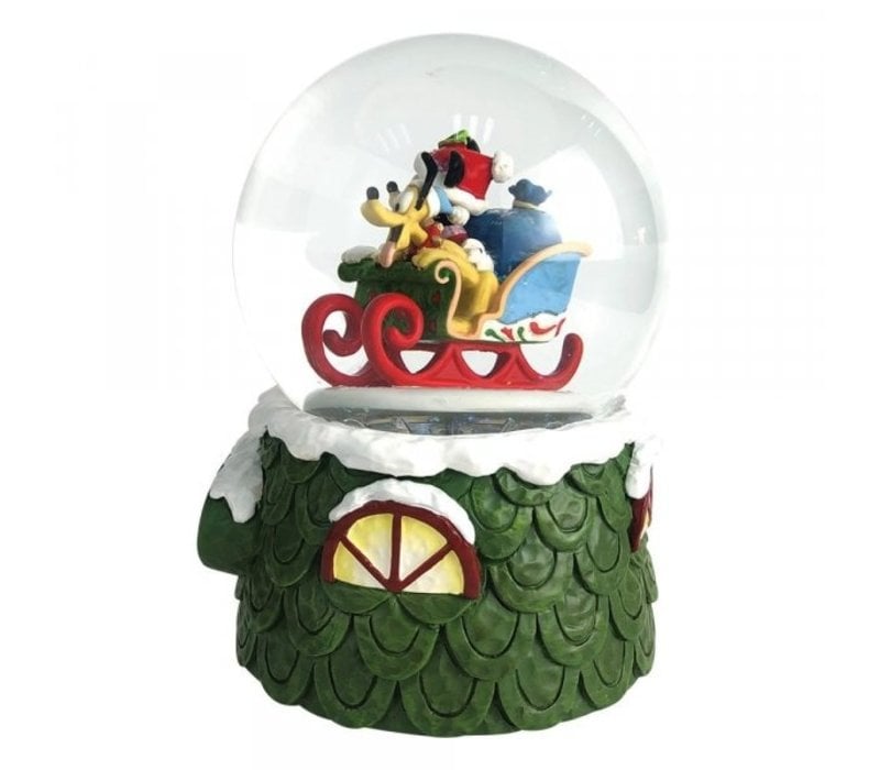 Disney Traditions - Laughing All the Way (Mickey and Pluto Christmas Waterball)
