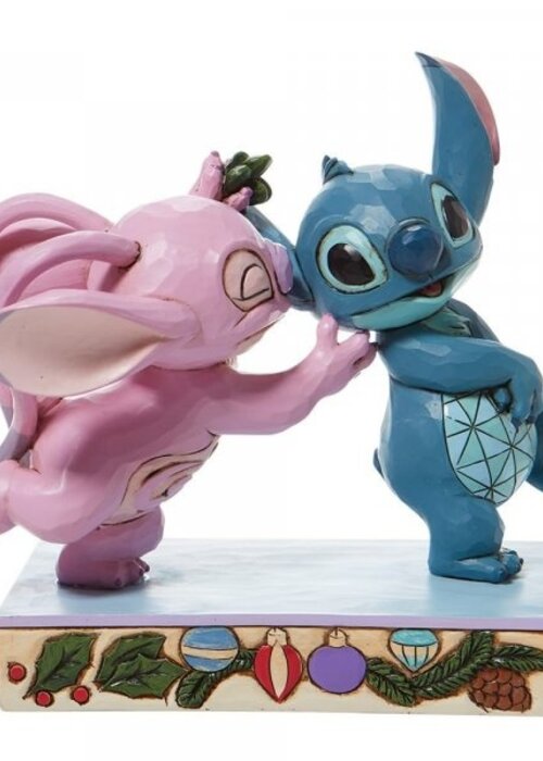 Disney Traditions Mistletoe Kiss (Stitch and Angel with Mistletoe) - Disney Traditions
