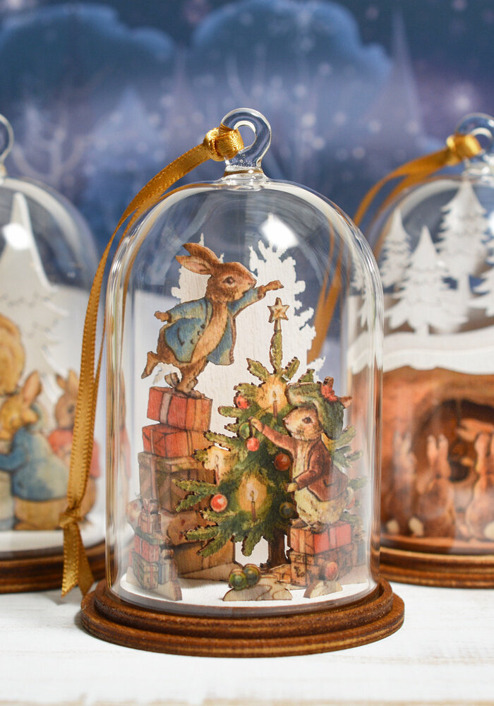 Beatrix Potter - Mrs. Rabbit in Burrow Wooden Hanging Ornament