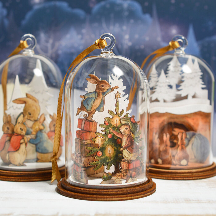 Beatrix Potter - Mrs. Rabbit in Burrow Wooden Hanging Ornament