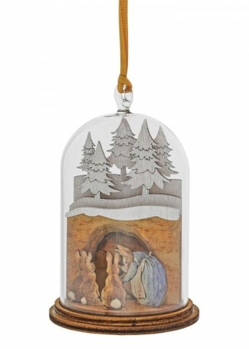 Beatrix Potter Mrs. Rabbit in Burrow Wooden Hanging Ornament - Beatrix Potter