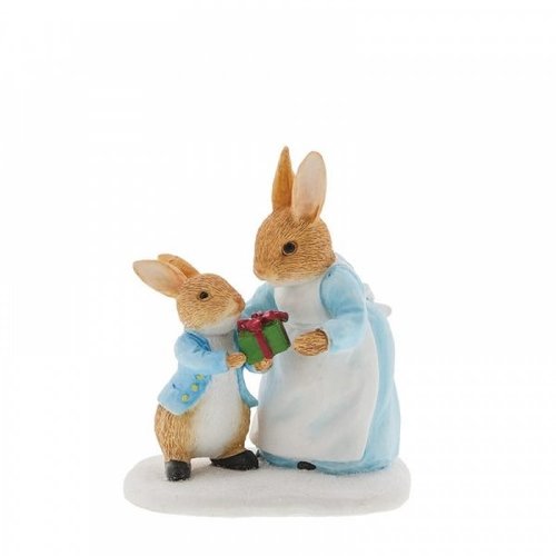 Mrs. Rabbit Passing Peter Rabbit a Present - Beatrix Potter 