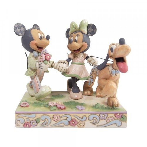 Spring Mickey, Minnie and Pluto - Disney Traditions 