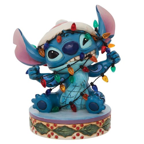 Stitch Wrapped in Christmas Lights - Disney Traditions 