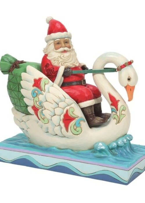 Heartwood Creek Santa riding Swan (OP=OP!) - Heartwood Creek