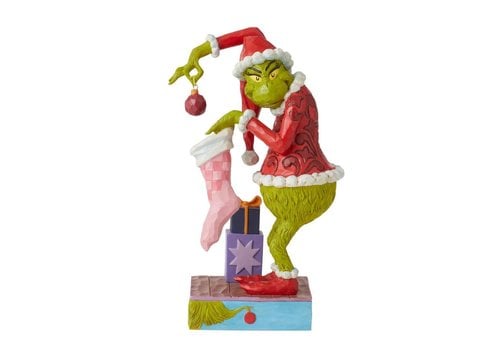 The Grinch by Jim Shore Grinch Holding Stocking (PRE-ORDER) - The Grinch by Jim Shore