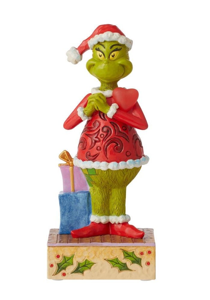 The Grinch by Jim Shore - Happy Grinch with Blinking Heart
