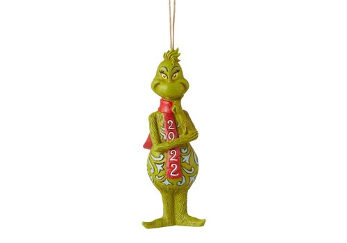 The Grinch by Jim Shore Grinch Dated 2022 Hanging Ornament - The Grinch by Jim Shore