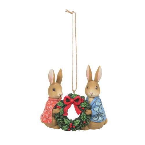 Peter Rabbit with Flopsy Hanging Ornament - Beatrix Potter by Jim Shore 