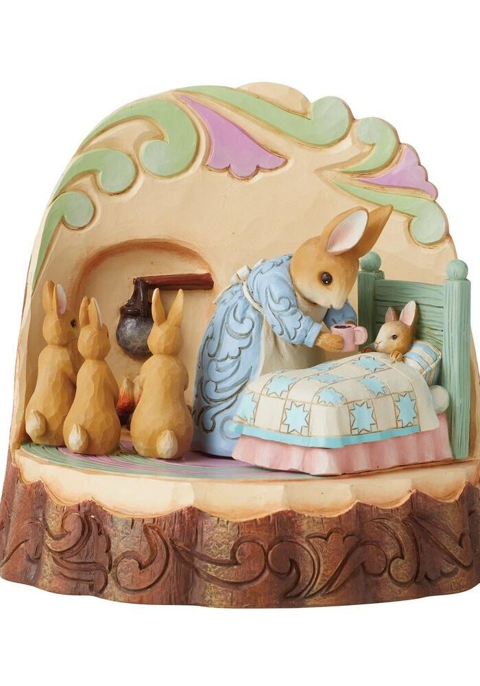 Beatrix Potter by Jim Shore - Mrs Rabbit and Bunnies Carved by Heart