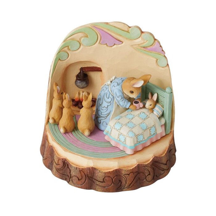 Beatrix Potter by Jim Shore - Mrs Rabbit and Bunnies Carved by Heart