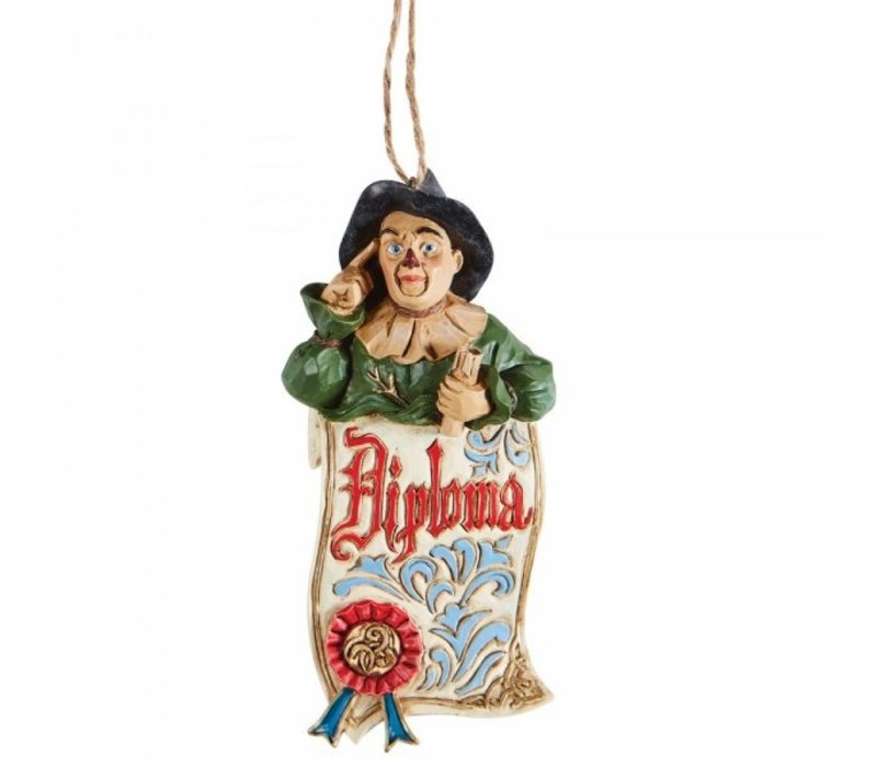 The Wizard of Oz by Jim Shore - Scarecrow Diploma Hanging Ornament (OP=OP!)