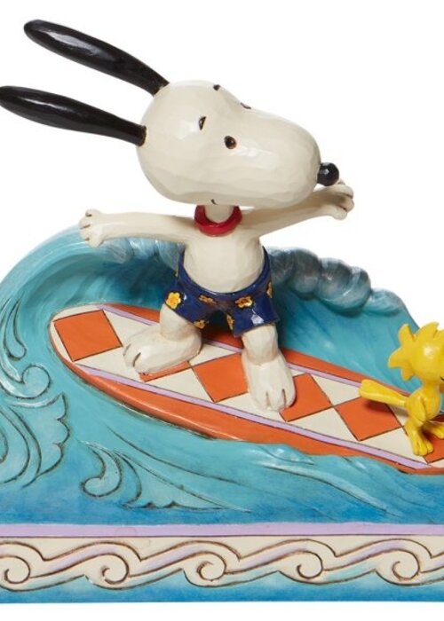 Peanuts by Jim Shore Snoopy and Woodstock Surfing - Peanuts by Jim Shore