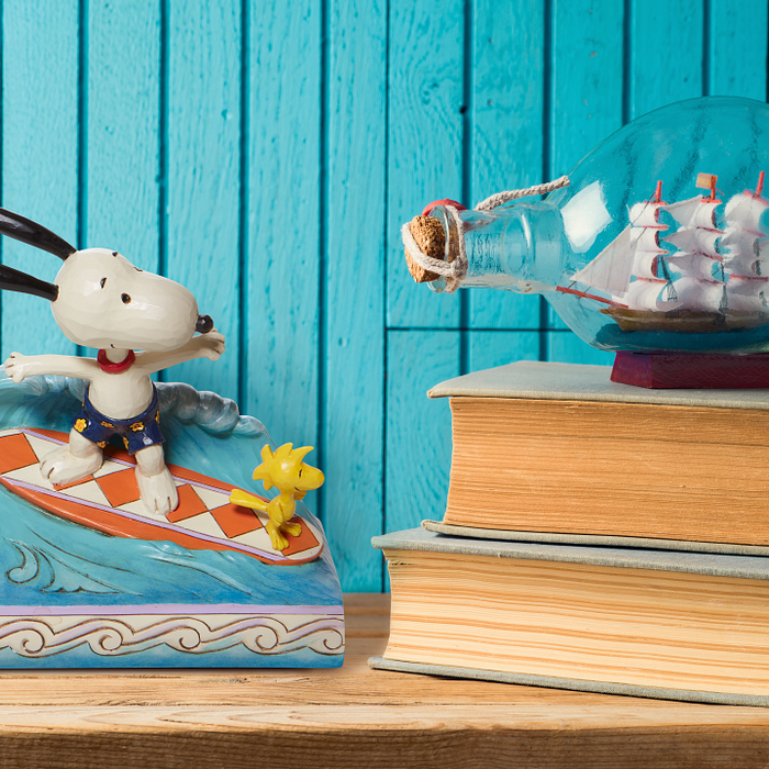 Peanuts by Jim Shore - Snoopy and Woodstock Surfing