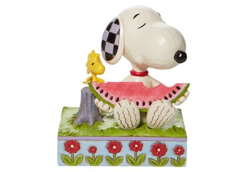 Peanuts by Jim Shore Snoopy and Woodstock eating Watermelon - Peanuts by Jim Shore