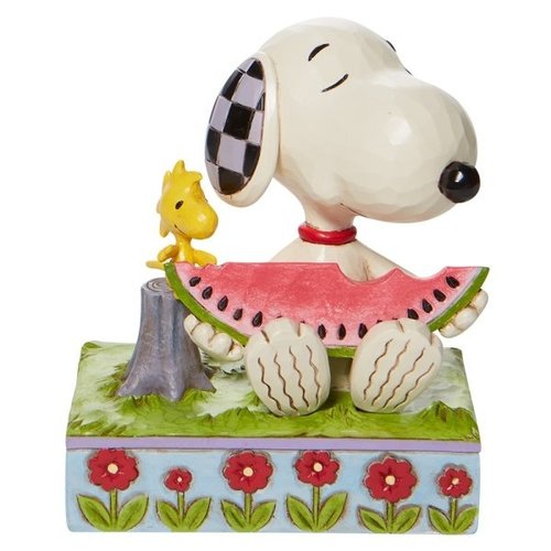 Snoopy and Woodstock eating Watermelon - Peanuts by Jim Shore 