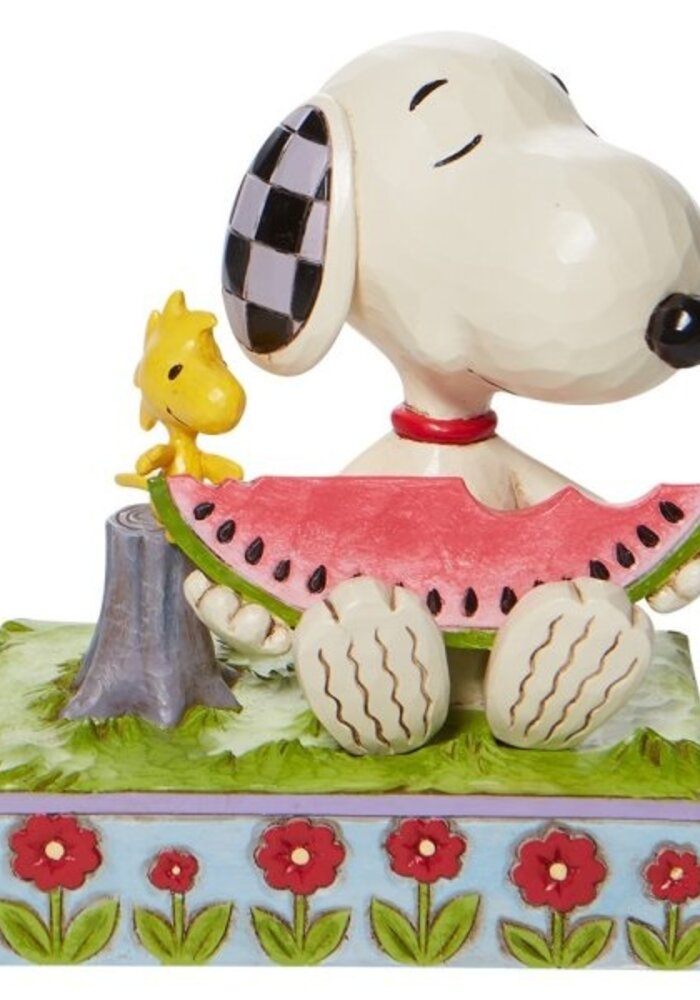 Peanuts by Jim Shore - Snoopy and Woodstock eating Watermelon