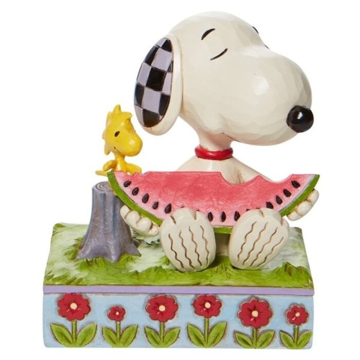 Peanuts by Jim Shore Snoopy and Woodstock eating Watermelon - Peanuts by Jim Shore