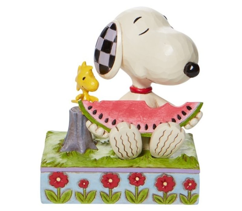 Peanuts by Jim Shore - Snoopy and Woodstock eating Watermelon