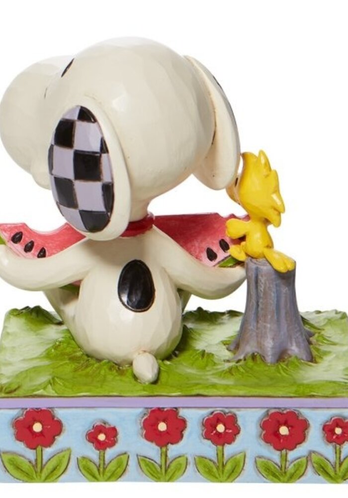 Peanuts by Jim Shore - Snoopy and Woodstock eating Watermelon