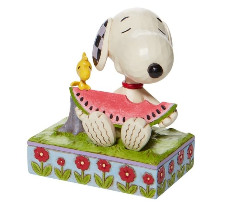 Peanuts by Jim Shore - Snoopy and Woodstock eating Watermelon