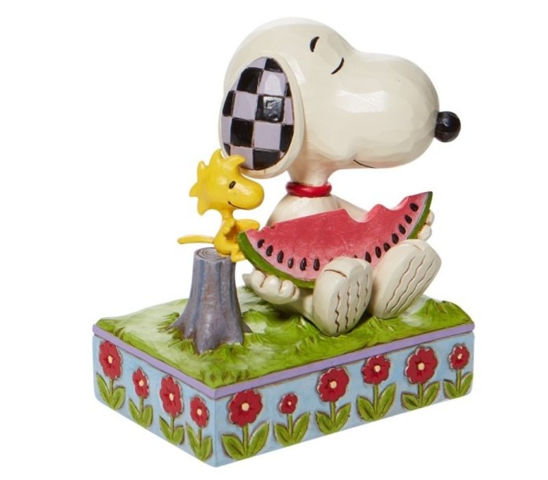 Peanuts by Jim Shore - Snoopy and Woodstock eating Watermelon