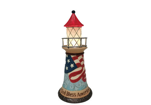 Heartwood Creek Let Freedom Shine (Patriotic LED Lighthouse) (OP=OP!) - Heartwood Creek