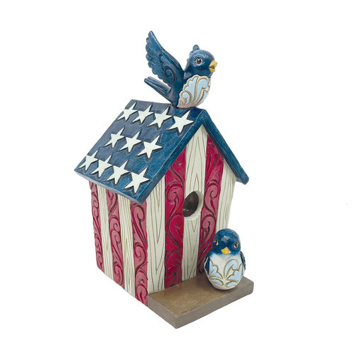 Star Spangled Songbirds (Patriotic Decorative Birdhouse) (OP=OP!) - Heartwood Creek 