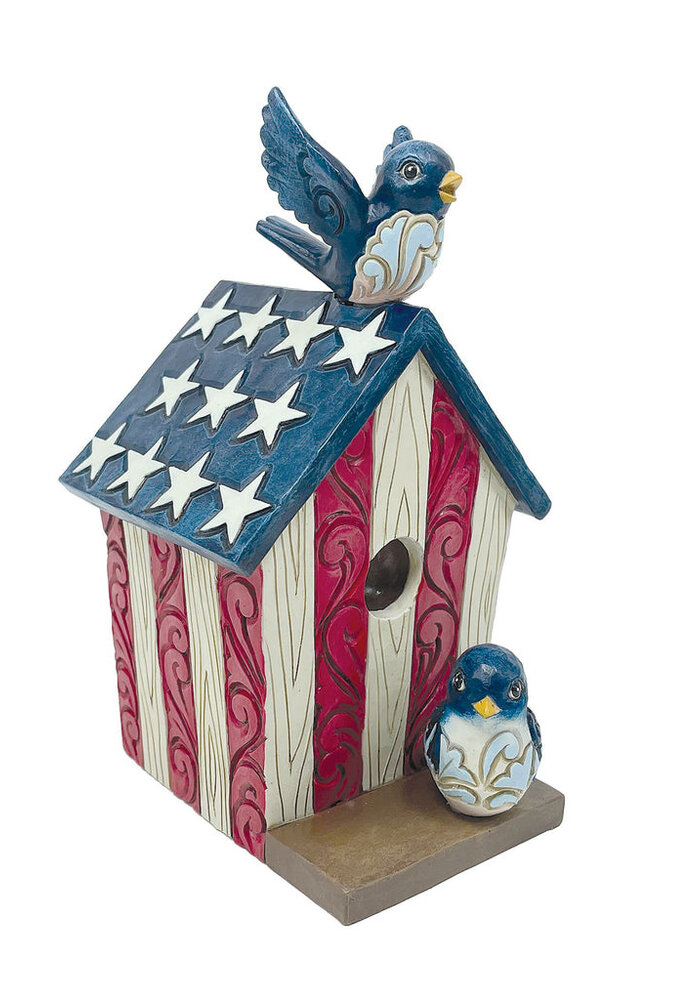 Heartwood Creek - Star Spangled Songbirds (Patriotic Decorative Birdhouse) (OP=OP!)