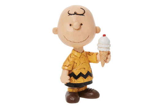 Peanuts by Jim Shore Mini Charlie Brown with Ice Cream (OP=OP!) - Peanuts by Jim Shore