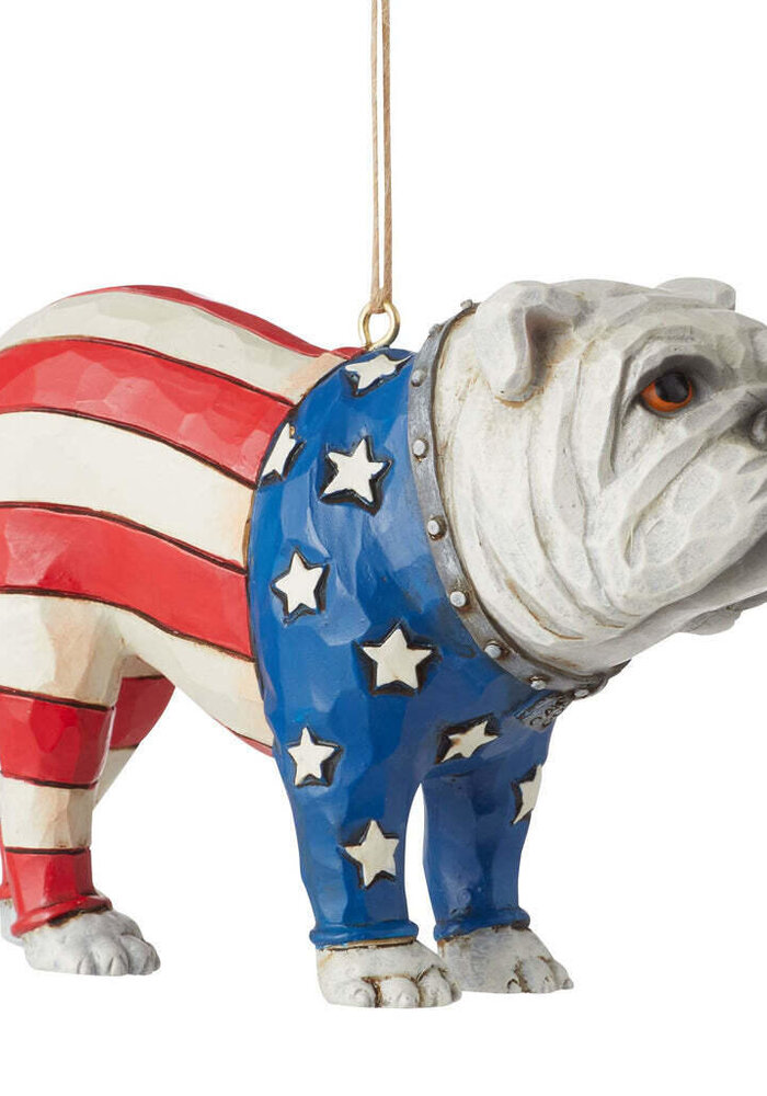 Heartwood Creek - Patriotic Bulldog Ornament (OP=OP!)
