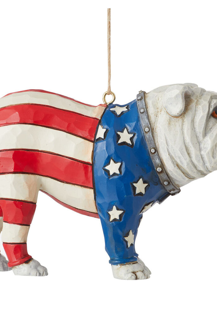 Heartwood Creek - Patriotic Bulldog Ornament (OP=OP!)
