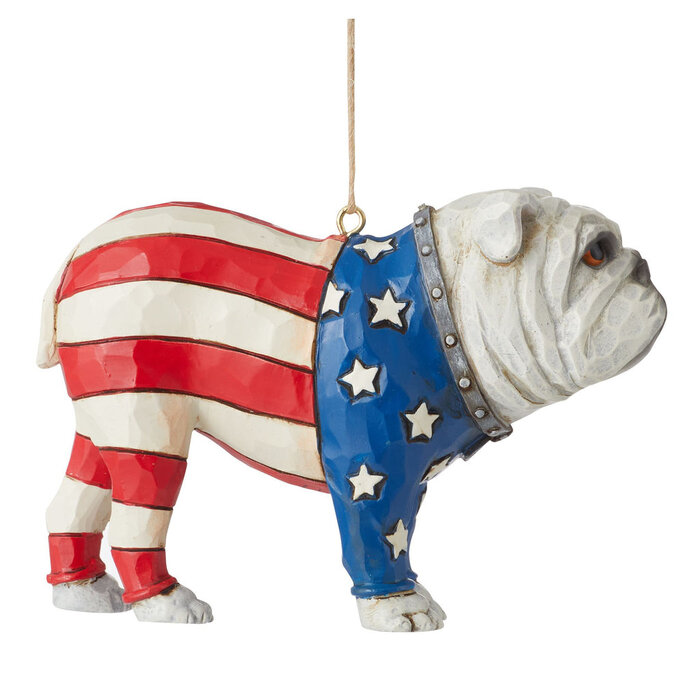 Heartwood Creek - Patriotic Bulldog Ornament (OP=OP!)