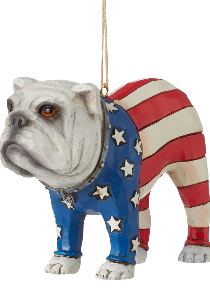 Heartwood Creek - Patriotic Bulldog Ornament (OP=OP!)