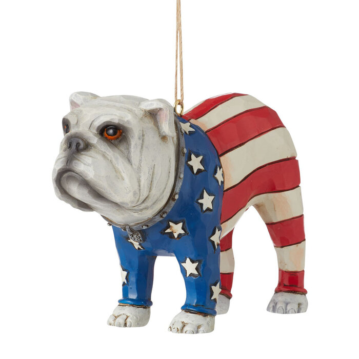 Heartwood Creek - Patriotic Bulldog Ornament (OP=OP!)