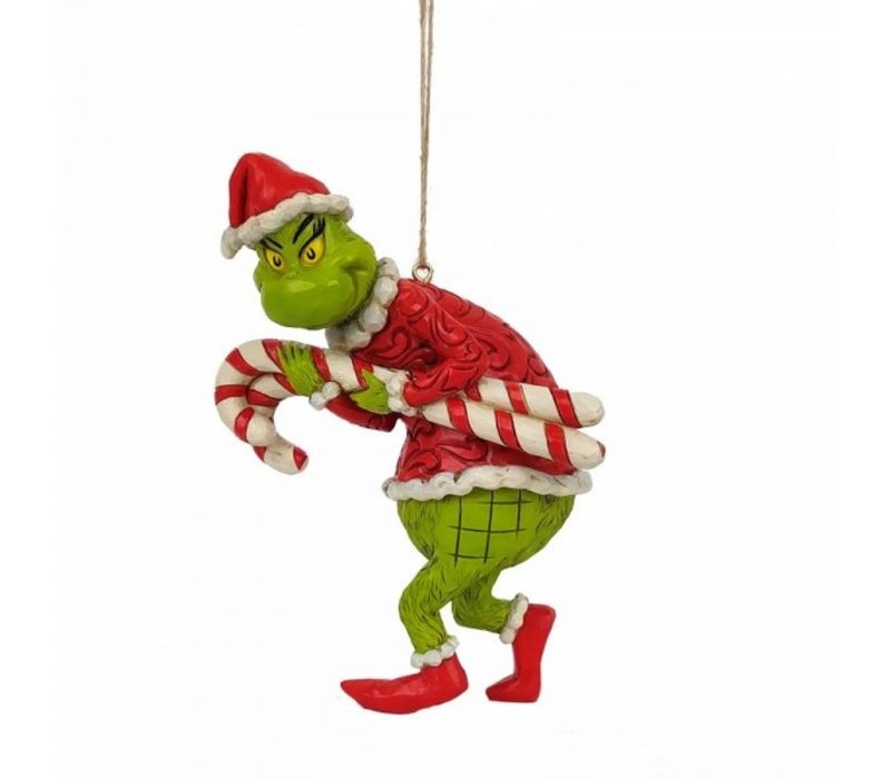 The Grinch by Jim Shore - Grinch Stealing Candy CanesHanging Ornament