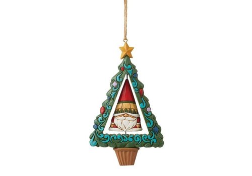 Heartwood Creek Gnome in Christmas Tree Rotating Hanging Ornament (OP=OP!) - Heartwood Creek