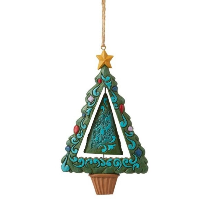 Heartwood Creek - Gnome in Christmas Tree Rotating Hanging Ornament (OP=OP!)