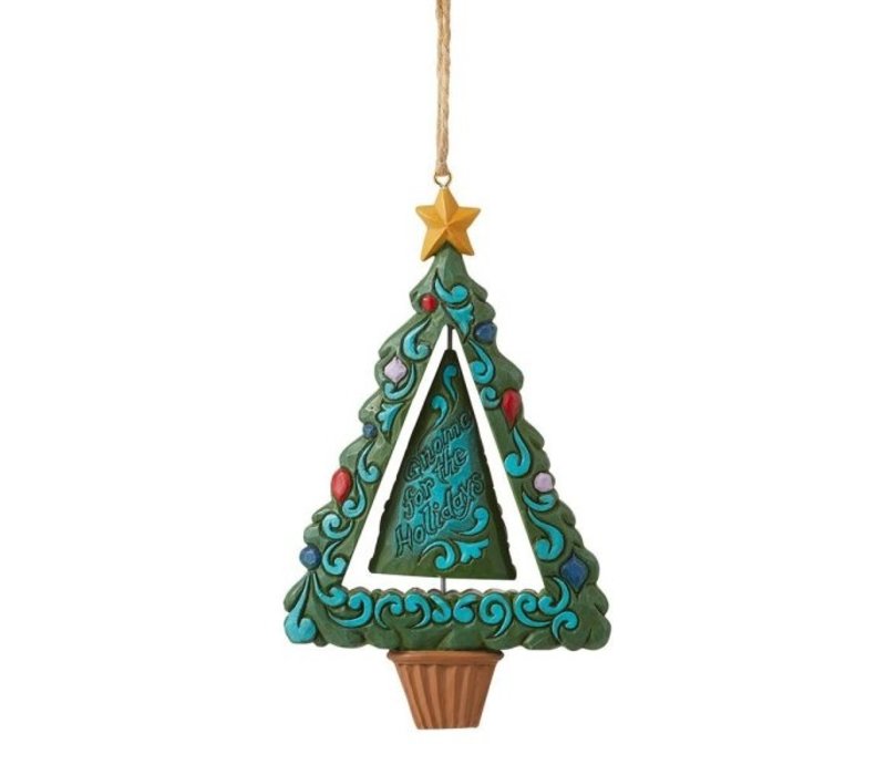 Heartwood Creek - Gnome in Christmas Tree Rotating Hanging Ornament (OP=OP!)