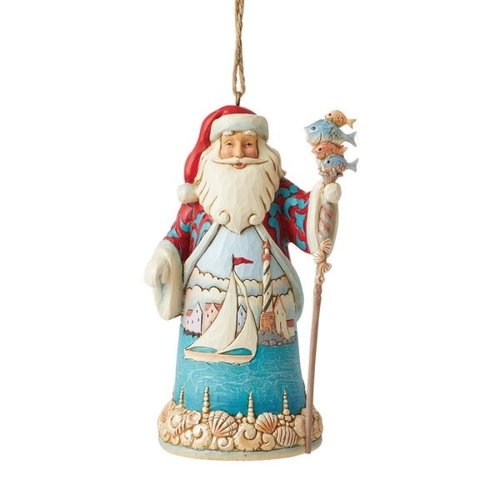 Coastal Santa Hanging Ornament - Heartwood Creek 