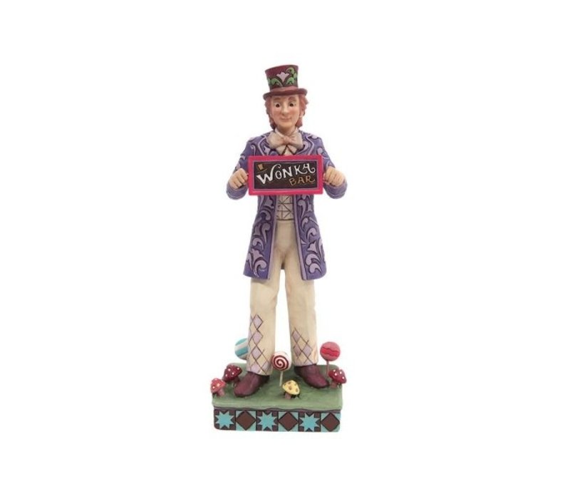 Willy Wonka by Jim Shore - Willy Wonka with Rotating Chocolate Bar