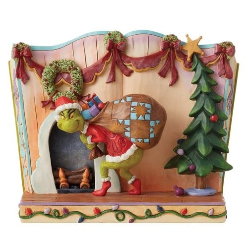 Grinch Stealing Christmas Storybook - The Grinch by Jim Shore 