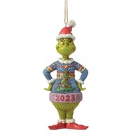 The Grinch by Jim Shore - Grinch with Ugly Sweater 2023 Hanging Ornament (PRE-ORDER)