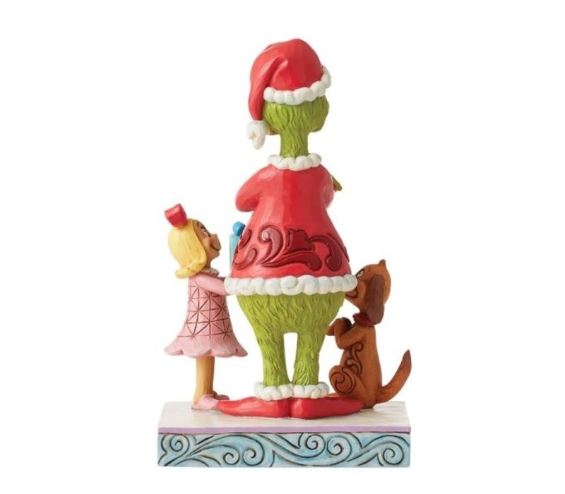 The Grinch by Jim Shore - Max and Cindy Lou gifting the Grinch