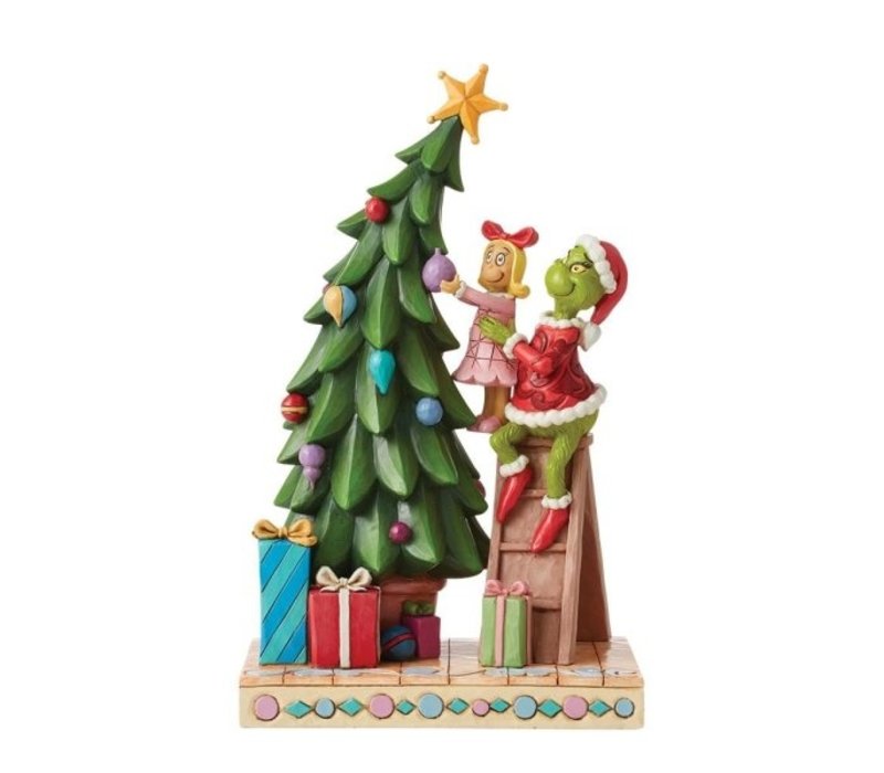 The Grinch by Jim Shore - The Grinch and Cindy Lou Decorating the Tree