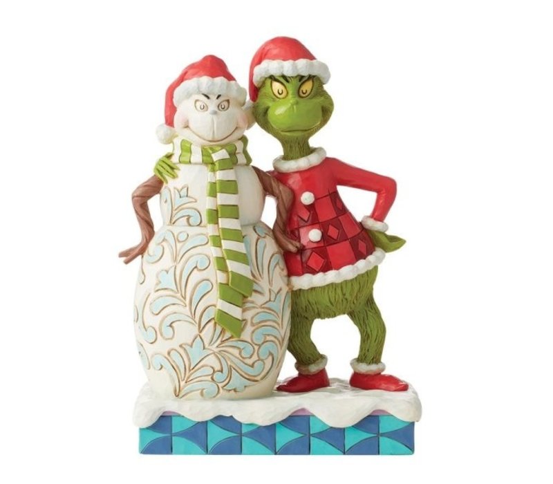 The Grinch by Jim Shore - The Grinch with Grinchy Snowman (PRE-ORDER)
