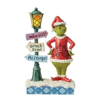 The Grinch by Jim Shore - The Grinch with Street Sign (PRE-ORDER)