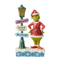 The Grinch by Jim Shore - The Grinch with Street Sign (PRE-ORDER)